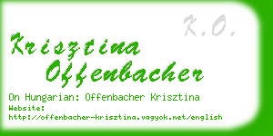 krisztina offenbacher business card